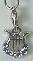 Cell Phone Charm with Lyre (Blue) (PHH-E)
