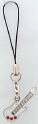 Cell Phone Charm with White Electric Guitar (PHG02-A)