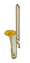 Trombone Flashing magnetic Pin 3" (MP06)