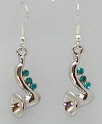 Earring with Saxophone (Teal) (JE05-E1)