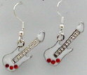 Earring with Electric Guitar (White) (JEG02-A)