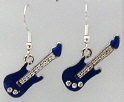 Earring with Electric Guitar (Dark Blue) (JEG02-E)