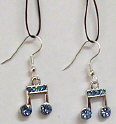 Earring with Music Note (Blue) (JEMN-E)