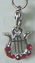 Key Chain with Harp (Red) (JKH-B)