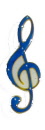 g clef led flashing pin